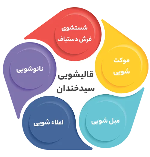 انواع خدمات در قالیشویی سید خندان 
